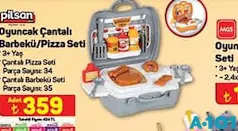 PİLSAN OYUNCAK ÇANTALI BARBEKÜ/PİZZA SETİ